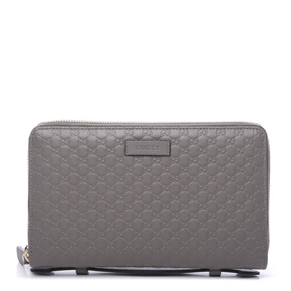 Gucci Soft Microguccissima Zip Around Top Handle Travel Wallet Loess 1 of 9