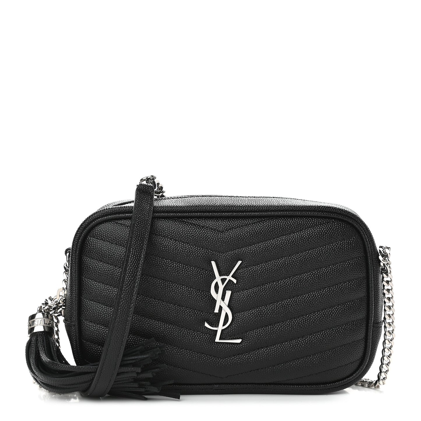 Grain De Poudre Matelasse Monogram Mini Lou Camera Bag Black