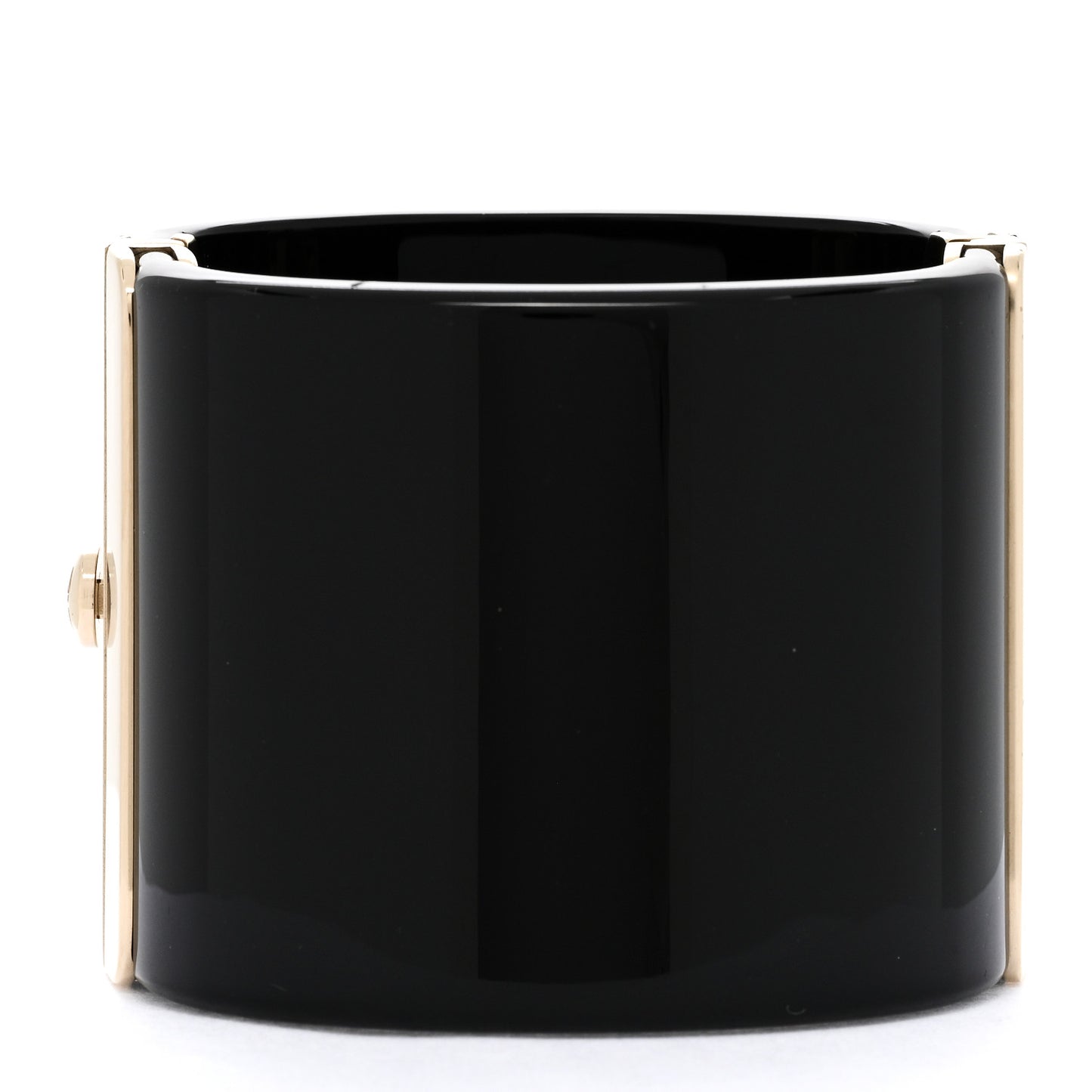Resin Crystal Pearl CC Cuff Black