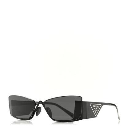 Prada Metal Symbole Triangle Logo Sunglasses SPR 59Z Black Ardesia 1 of 8