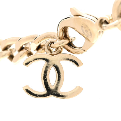 Chanel Crystal CC Chain Link Choker Necklace Gold 6 of 7