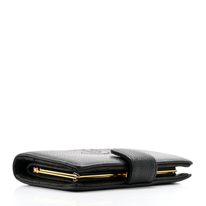 Chanel Caviar Timeless CC Compact French Wallet Black 4 of 15