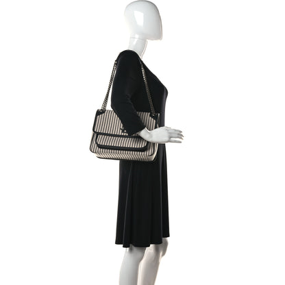 Saint Laurent Cotton Canvas Vintage Calfskin Monogram Medium Niki Chain Satchel 2 of 14