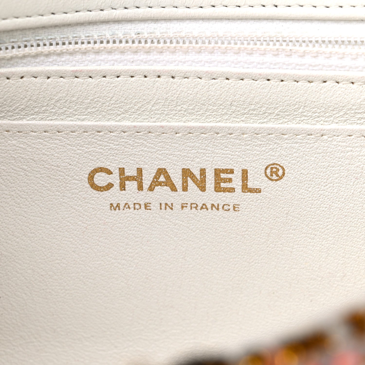 Chanel Tweed Quilted Mini Rectangular Flap White 6 of 11