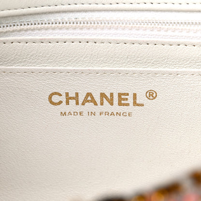 Chanel Tweed Quilted Mini Rectangular Flap White 6 of 11