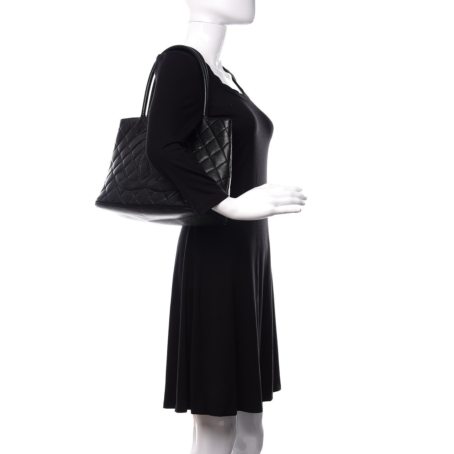 Chanel Caviar Quilted Medallion Tote Black 2 of 11