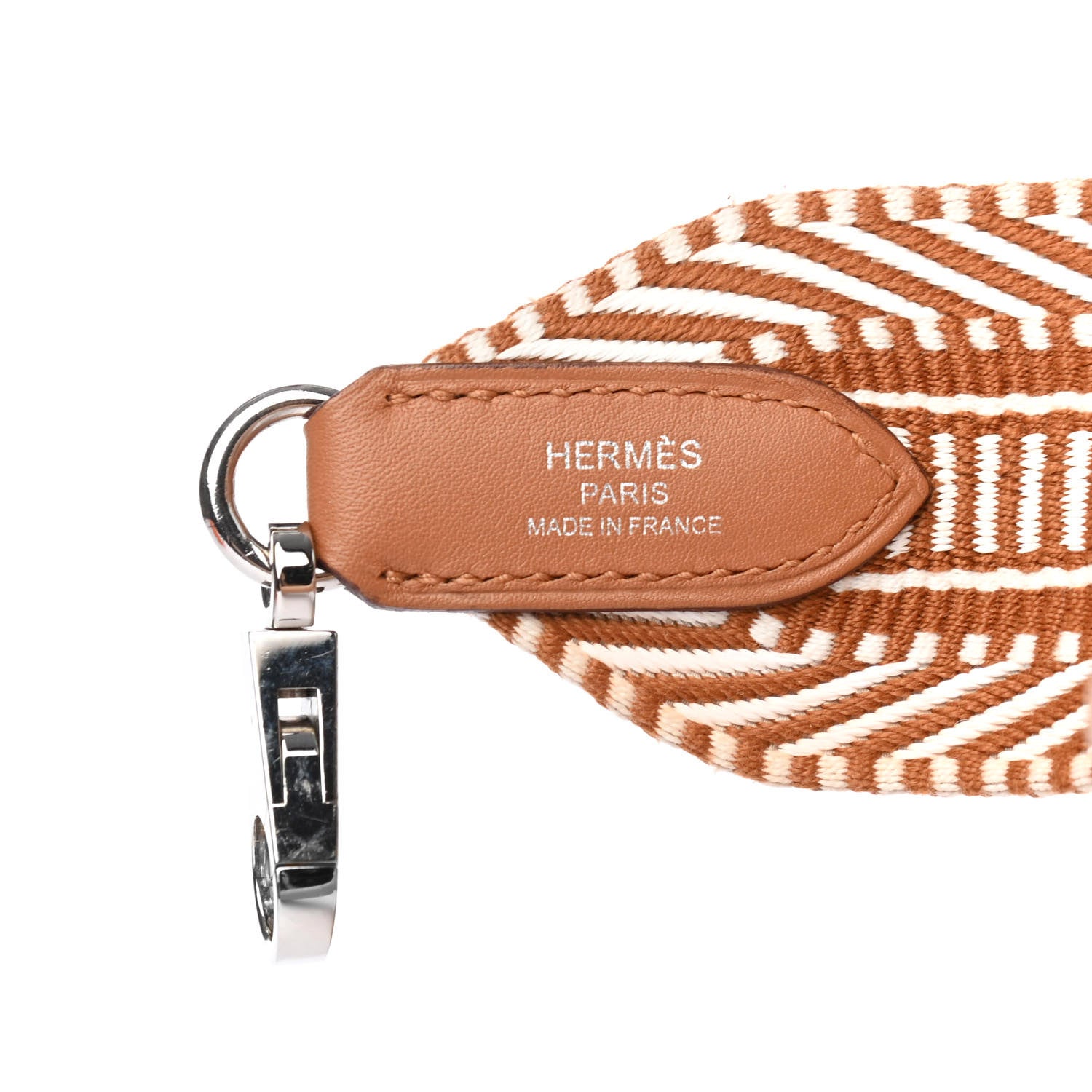 Hermes Toile Swift 50mm Sangle Cavale Shoulder Strap Ecru Beige Gold 3 of 4