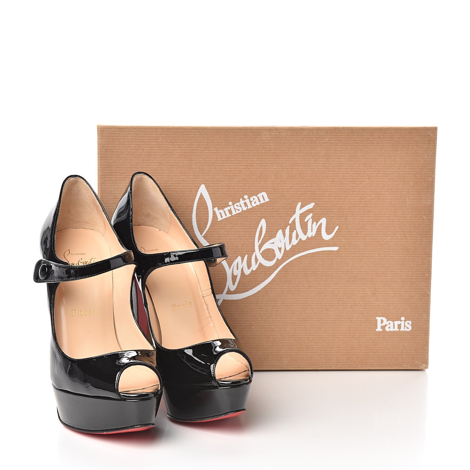 Christian Louboutin Patent Bana 140 Pumps 35 Black 9 of 9