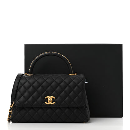 Chanel Caviar Quilted Small Coco Chain Handle Flap Black 11 of 11
