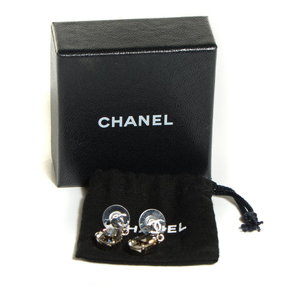 Chanel Crystal CC Drop Earrings Silver 5 of 5