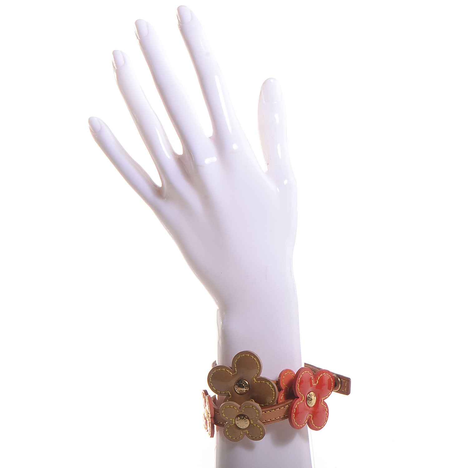 Louis Vuitton Patent Fleur Double Wrap Bracelet 2 of 5