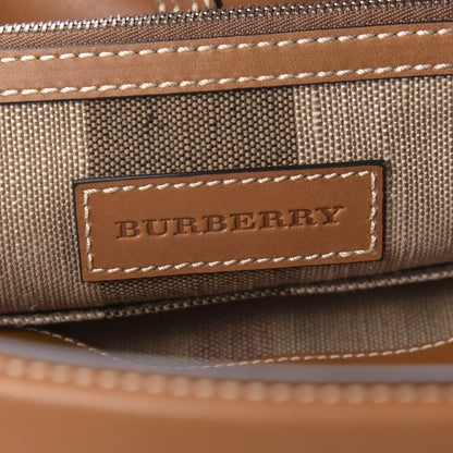 Burberry Canvas Mega Check Medium Ashby Hobo Saddle Brown 7 of 12