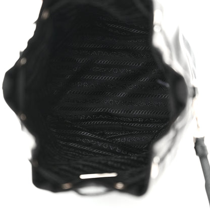 Prada Saffiano Tessuto Nylon Vela Bucket Wristlet Black 5 of 10