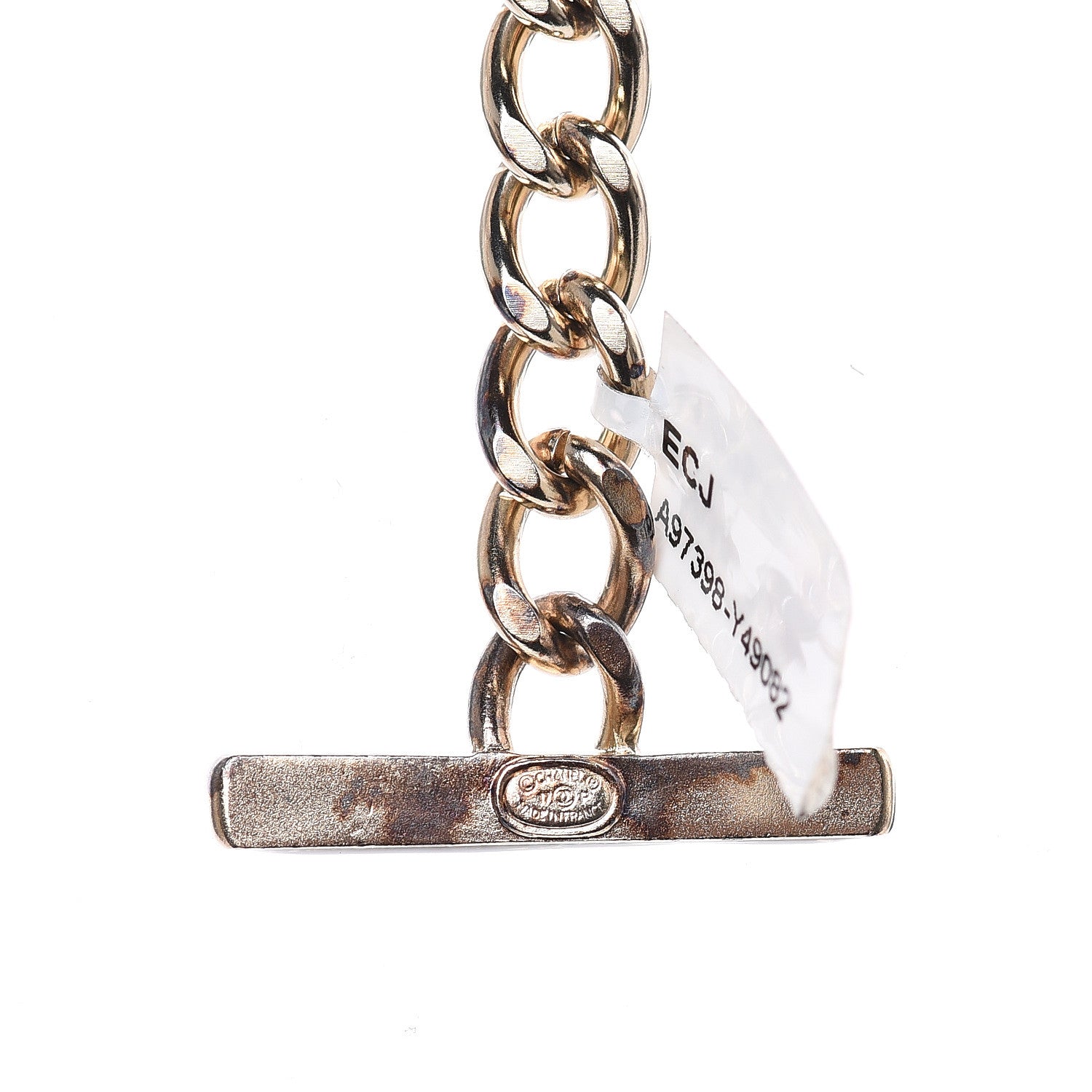 Chanel Crystal Enamel Pearl CC Logo Chain Choker Gold Multicolor 7 of 7