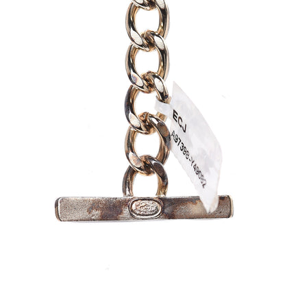 Chanel Crystal Enamel Pearl CC Logo Chain Choker Gold Multicolor 7 of 7