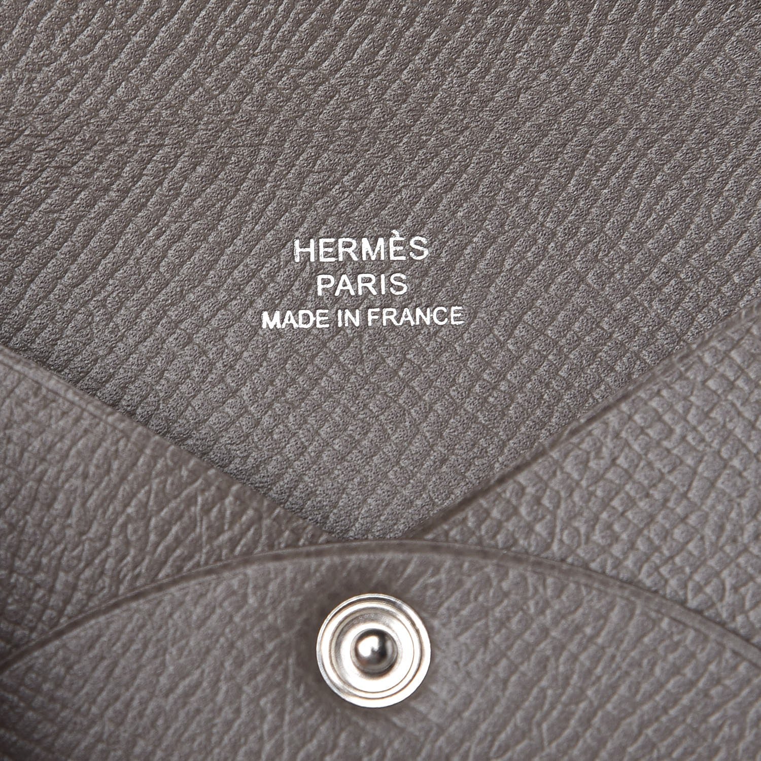Hermes Epsom Calvi Card Case Etain 6 of 8