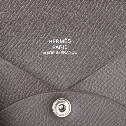 Hermes Epsom Calvi Card Case Etain 6 of 8