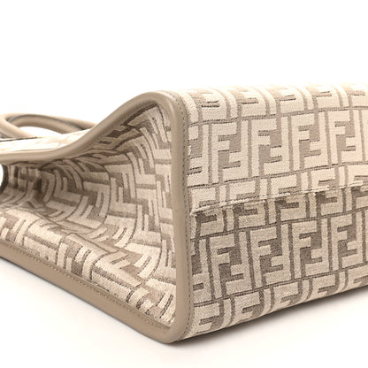 Fendi Chenille Vitello Cher FF Medium Fendi Sunshine Shopper Tote Tortora 8 of 10