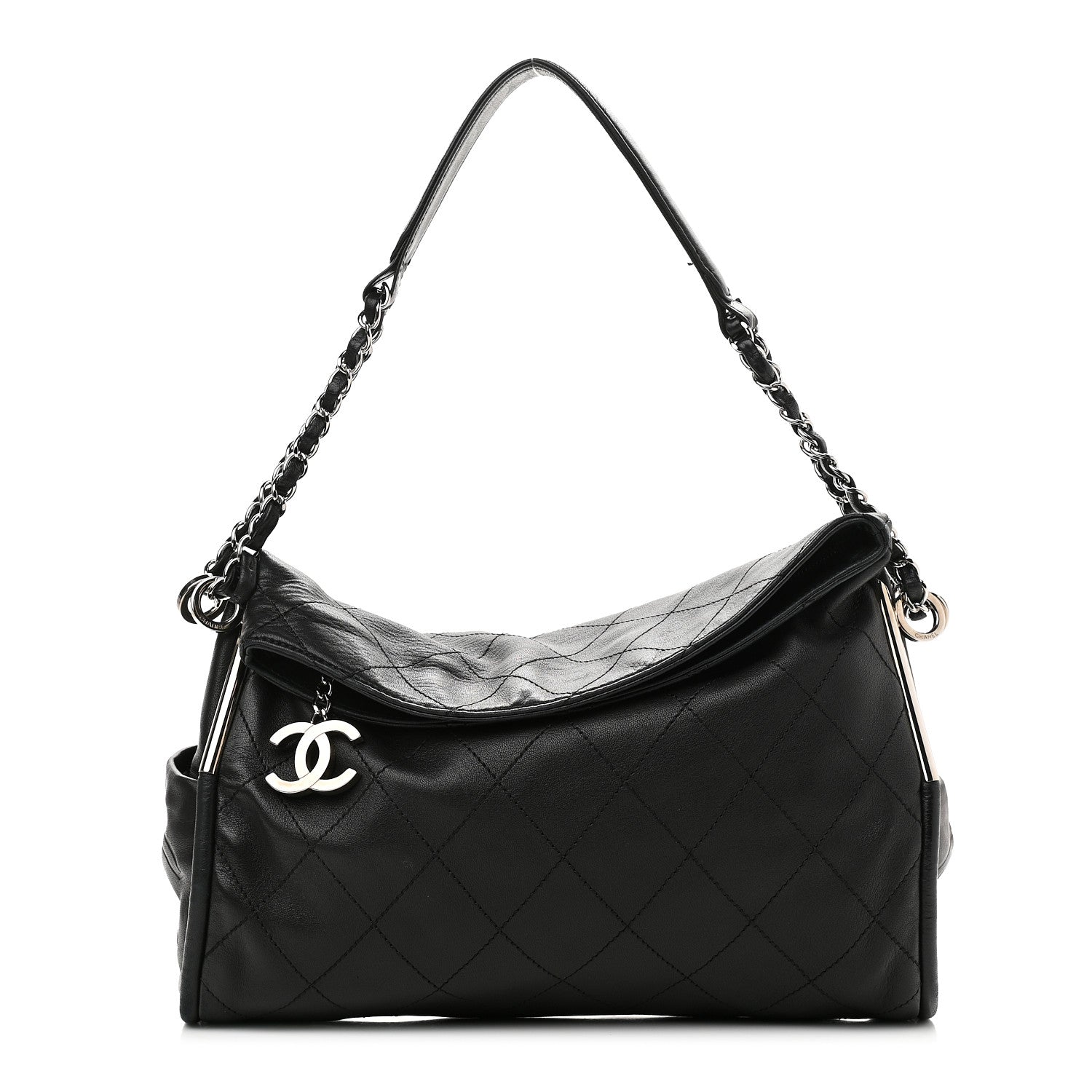 Chanel Lambskin Stitched Medium Ultimate Soft Tote Black 1 of 12