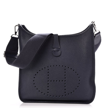 Hermes Taurillon Clemence Evelyne III PM Bleu Nuit 1 of 7