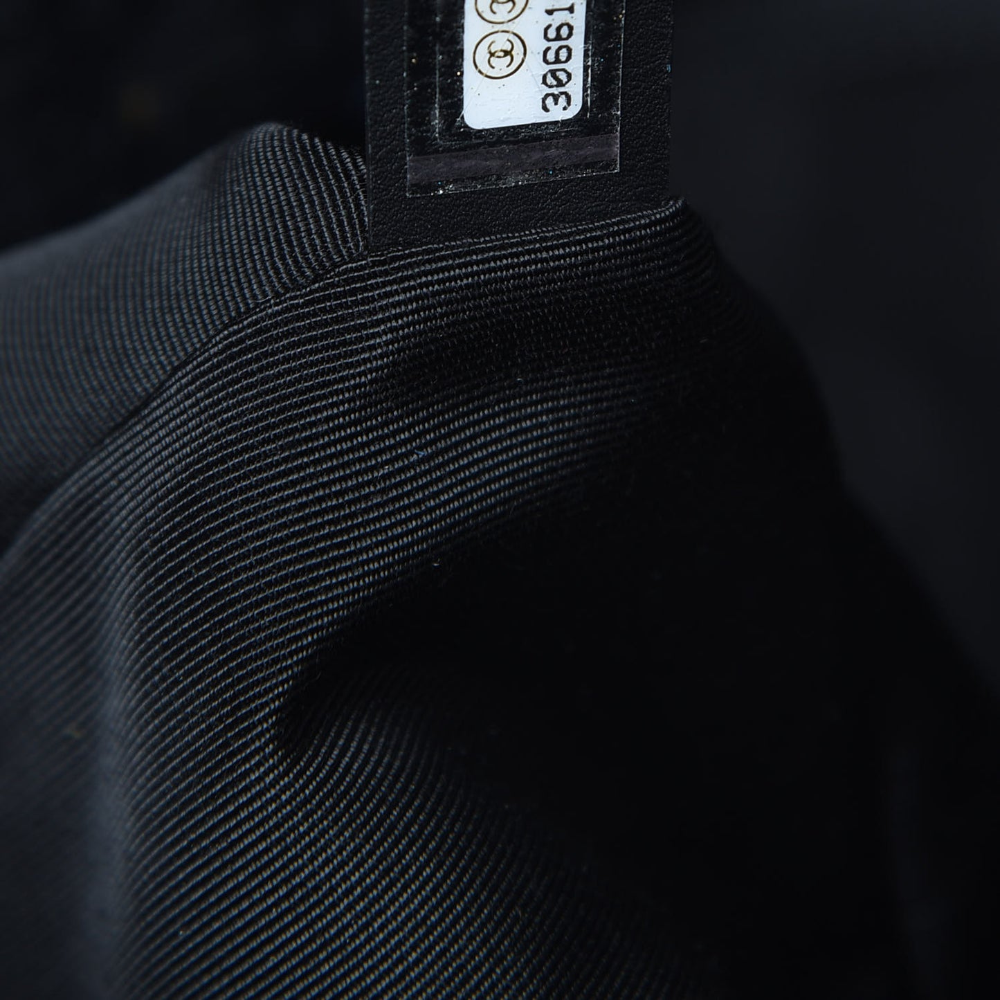 Tweed Quilted Large 19 Flap Black Navy Gold