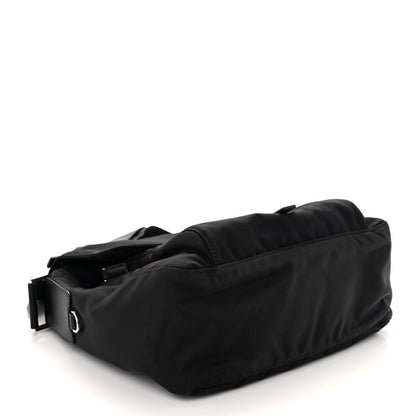 Prada Re-Nylon Vela Saffiano Pocket Single Buckle Messenger Shoulder Bag Black 4 of 11