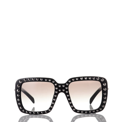 Prada Square Studded Ornate Sunglasses SPR 30Q Black 2 of 8