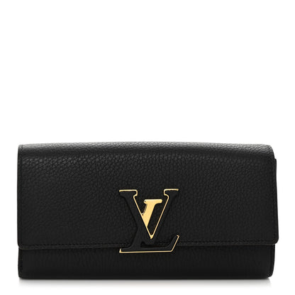 Louis Vuitton LOUIS VUITTON Taurillon Capucines Wallet Black 1 of 8