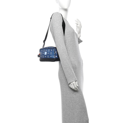 MCM Visetos Reflective Nylon Small Crossbody Estate Blue 2 of 9