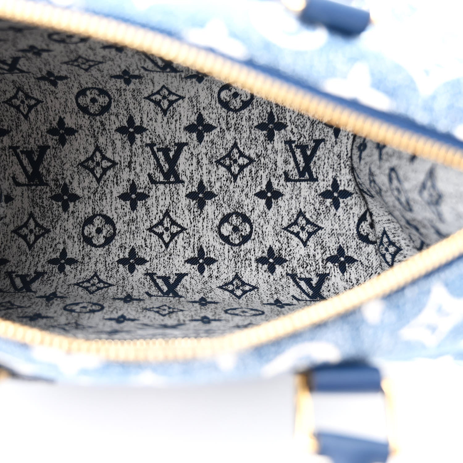Louis Vuitton Monogram Jacquard Denim Speedy Bandouliere 25 Bleu 5 of 10