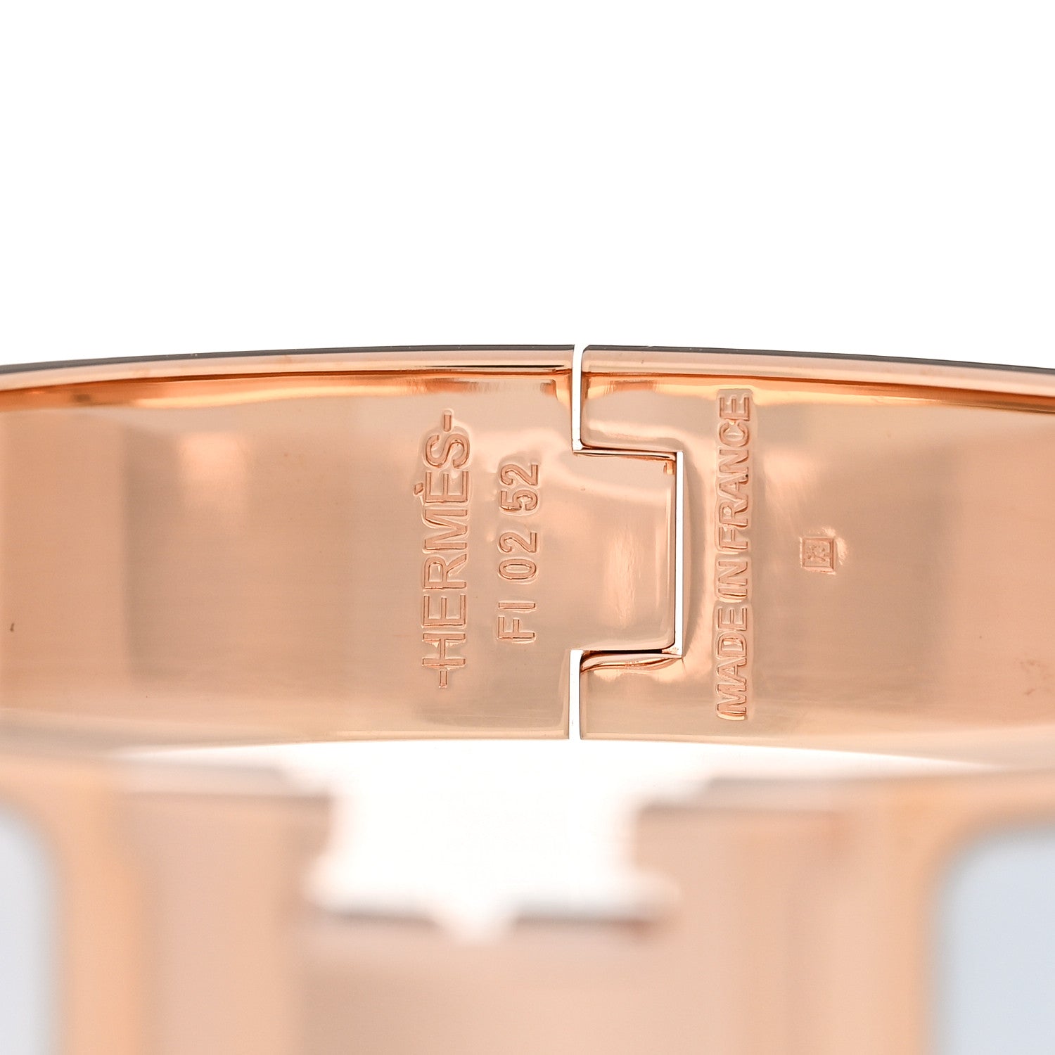 Hermes Enamel Narrow Clic Clac H Bracelet PM White 4 of 5