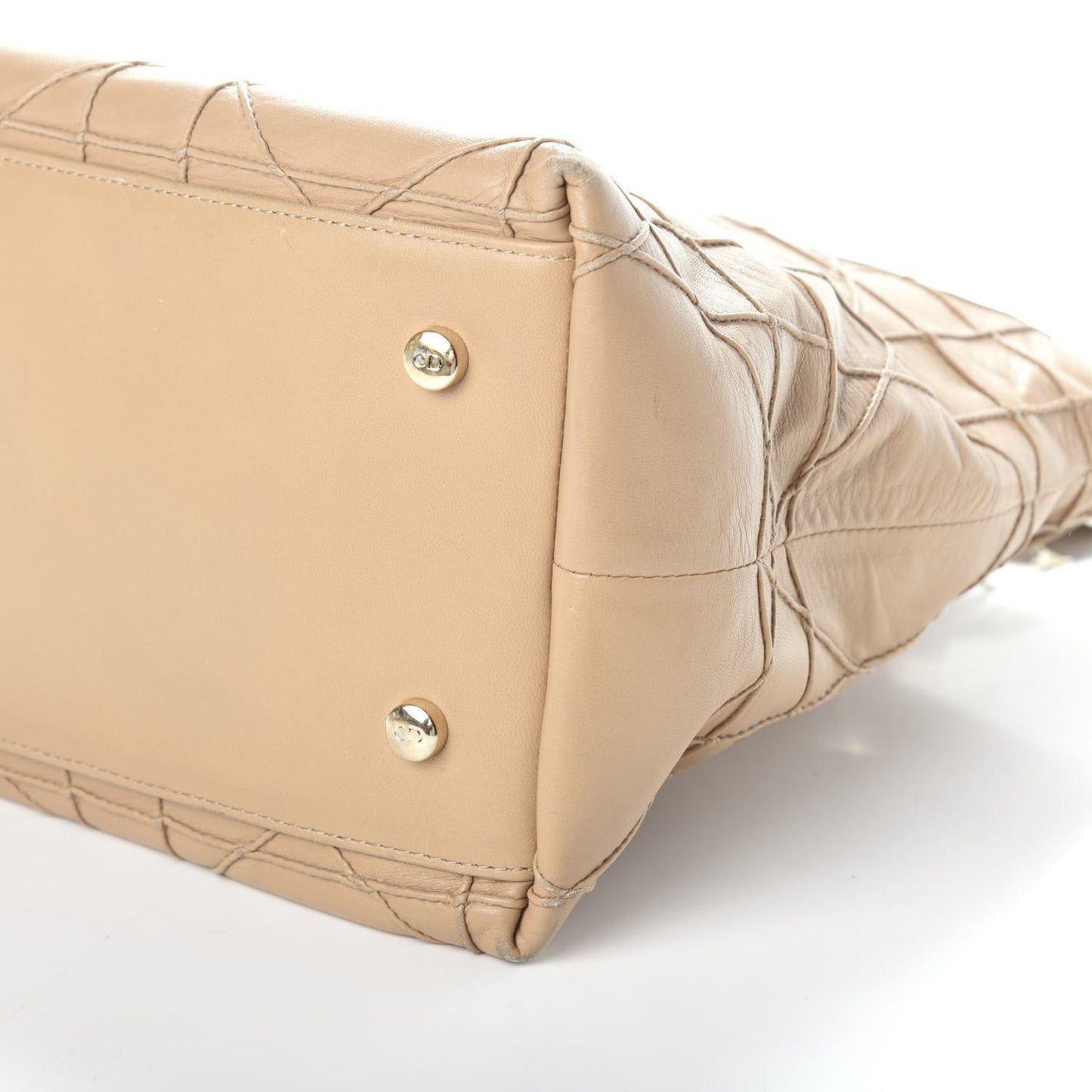 Lambskin Cannage Medium Granville Tote Beige
