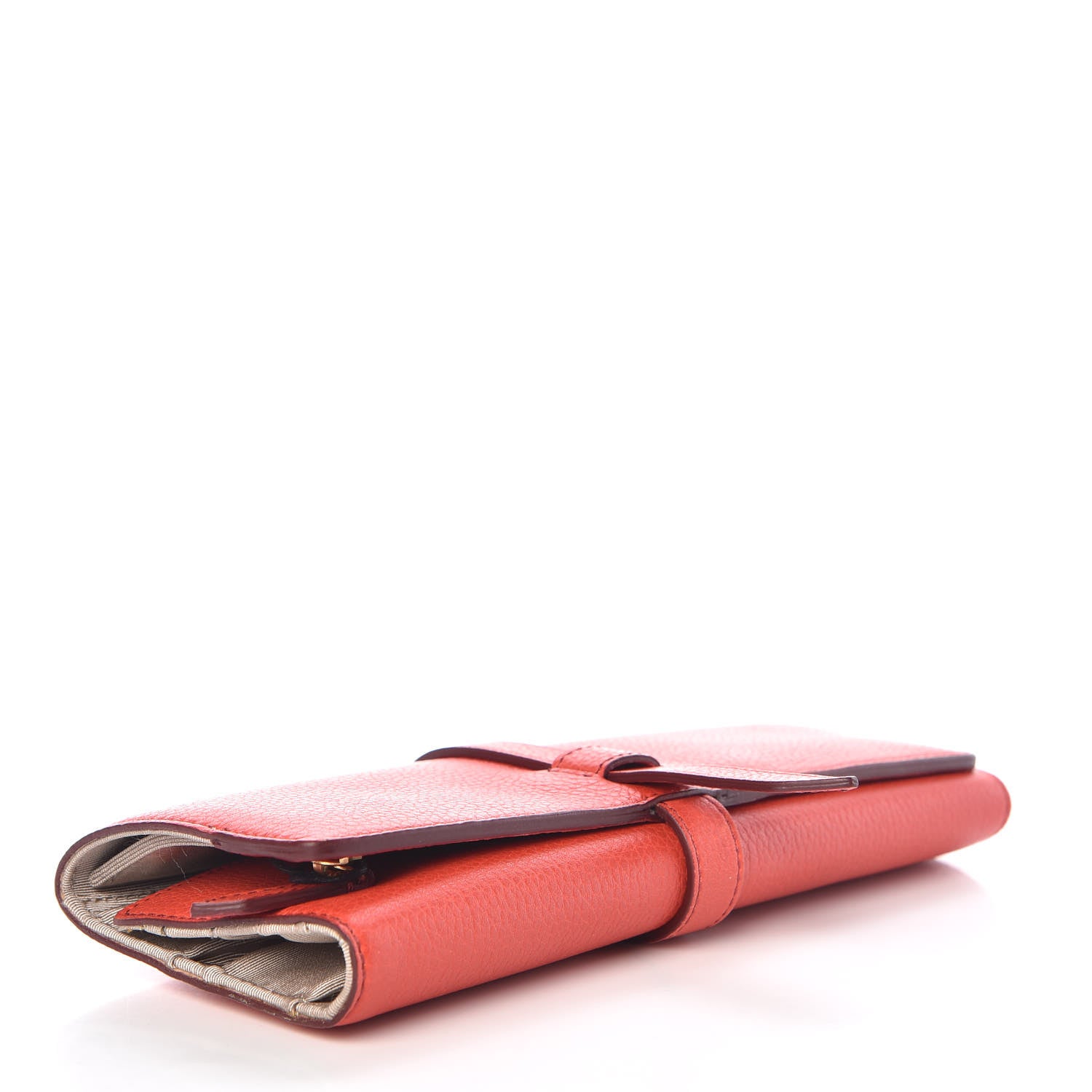 Burberry Grained Calfskin Brush Roll Orange Red 4 of 9