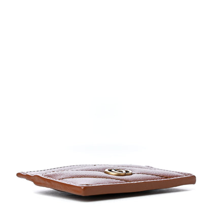 Gucci Azalea Calfskin Matelasse Diagonal GG Marmont Card Holder Cuir 3 of 4