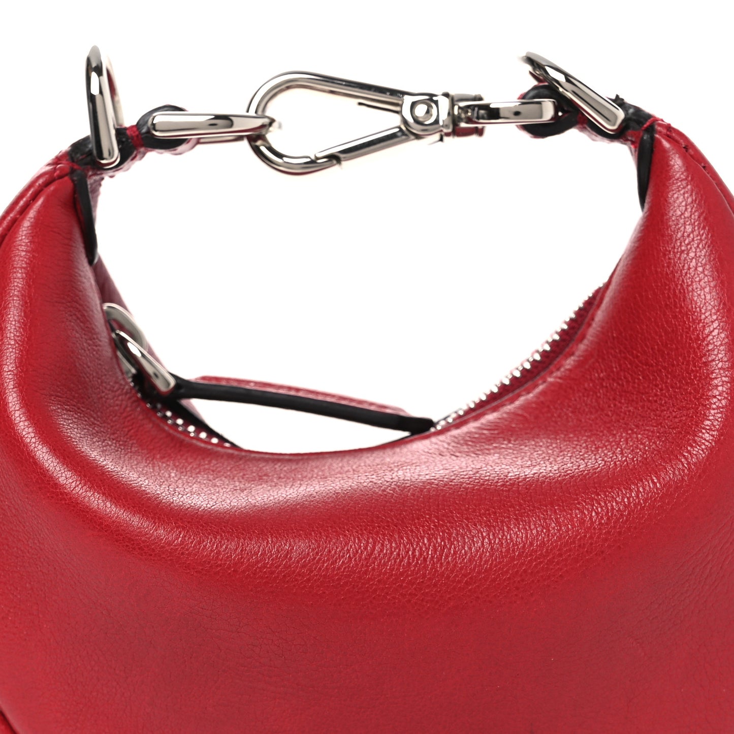 Vitello Grace New Matte Nano Fendigraphy Hobo Charm Scarlet Sage