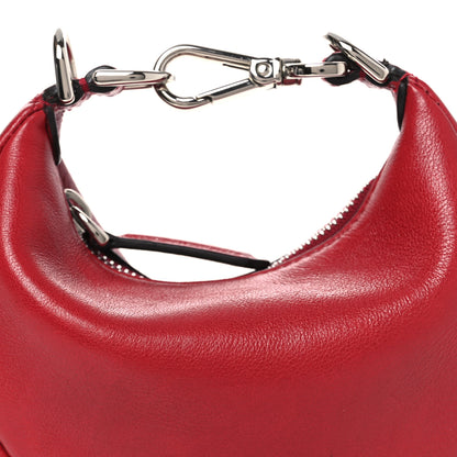 Fendi Vitello Grace New Matte Nano Fendigraphy Hobo Charm Scarlet Sage 8 of 11