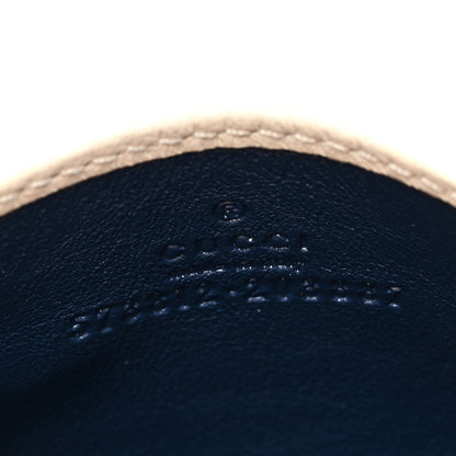 Gucci Vintage Effect Calfskin Matelasse Diagonal Torchon GG Marmont Card Holder Blue Agata Mystic White 6 of 6