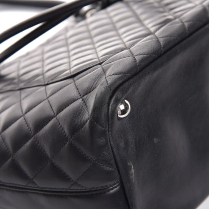 Chanel Calfskin Quilted Large Cambon Tote Black White 11 of 13