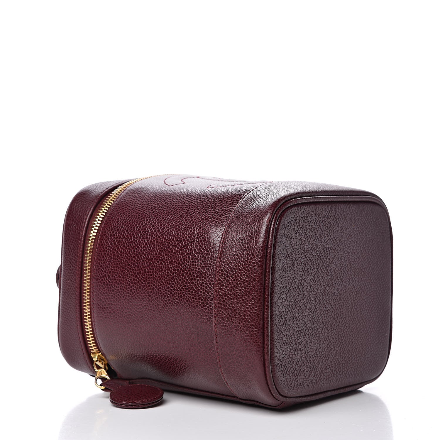 Chanel Caviar Vanity Cosmetic Case Burgundy 4 of 12