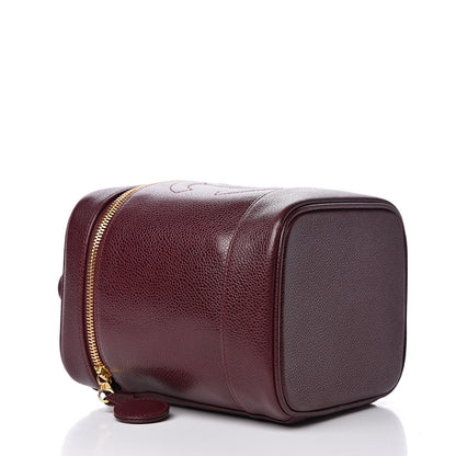 Chanel Caviar Vanity Cosmetic Case Burgundy 4 of 12