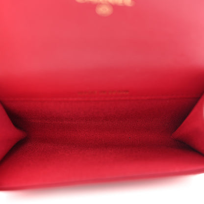 Chanel Lambskin Quilted Flap Card Holder Dark Pink 5 of 12