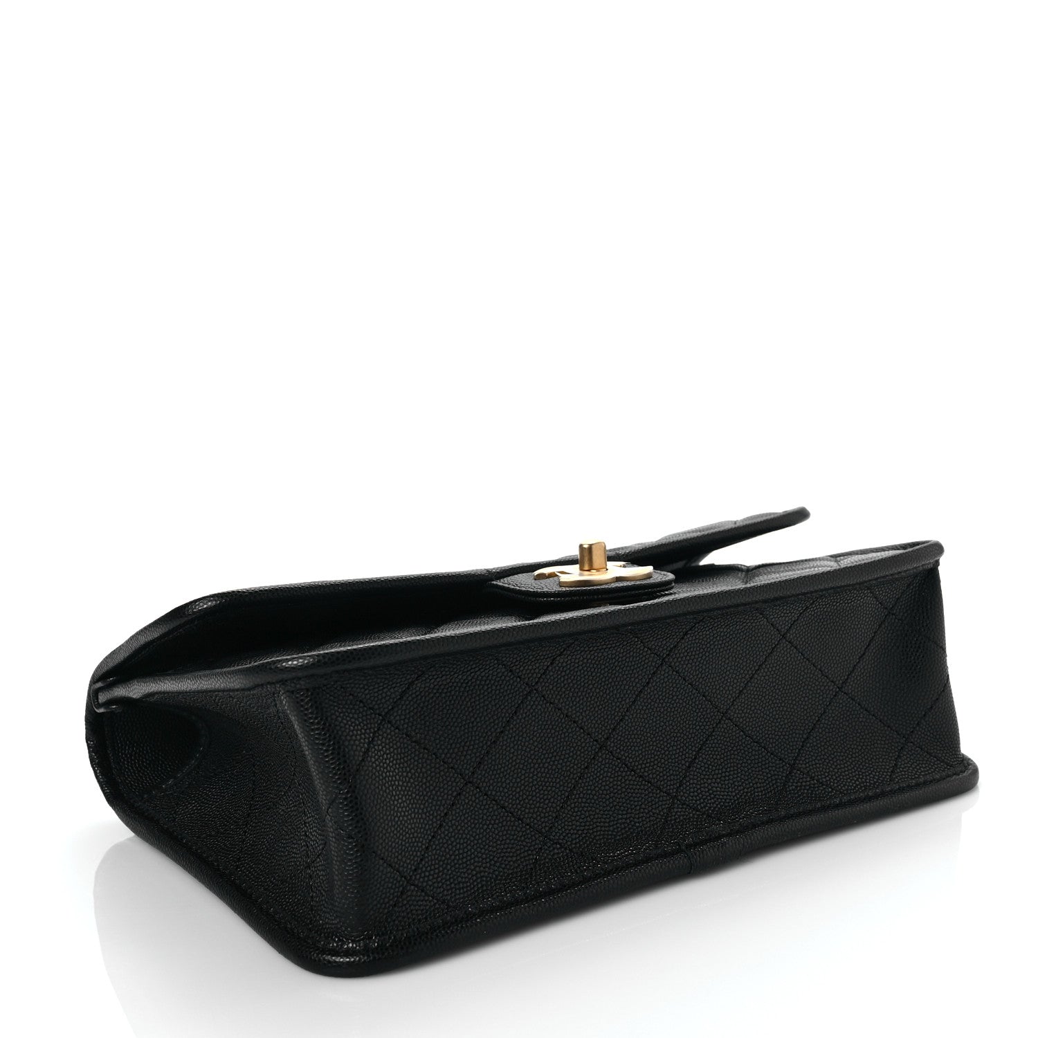 Chanel Caviar Quilted School Memory Small Top Handle Flap Black 4 of 8