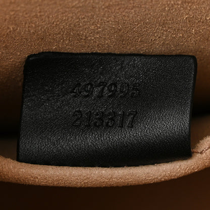 Gucci Nappa Elaphe GG Supreme Monogram Medium Osiride Shoulder Bag Black Bright Cuir Beige Ebony 7 of 10