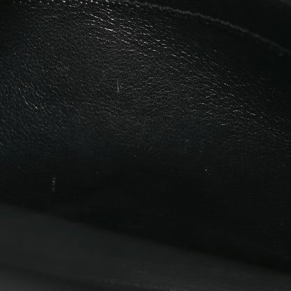 Saint Laurent Grain De Poudre Matelasse Chevron Monogram Envelope Chain Wallet Black 14 of 14