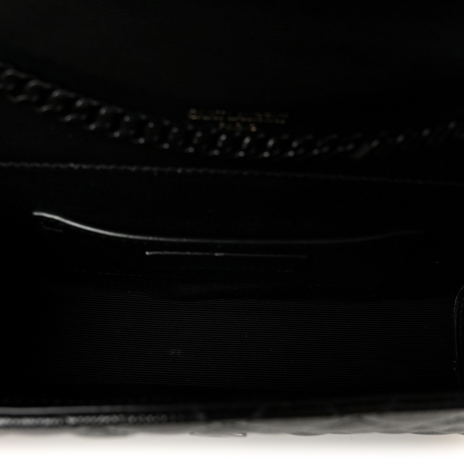 Saint Laurent Grain De Poudre Textured Mixed Matelasse Triquilt Small Monogram Monochrome Satchel Black 5 of 10