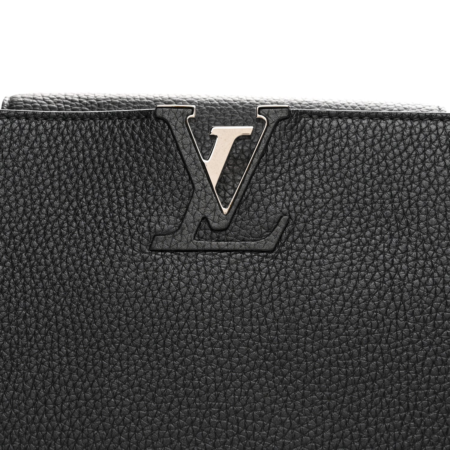 Louis Vuitton Taurillon Capucines MM Platino 6 of 8