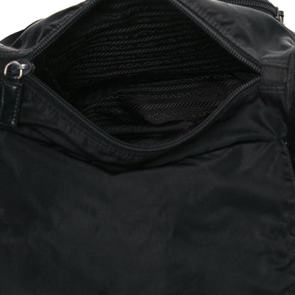 Prada Tessuto Nylon Single Buckle Messenger Bag Black 5 of 15