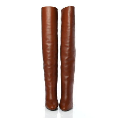 Louis Vuitton Calfskin Silhouette High Boots 36 Cognac 2 of 7