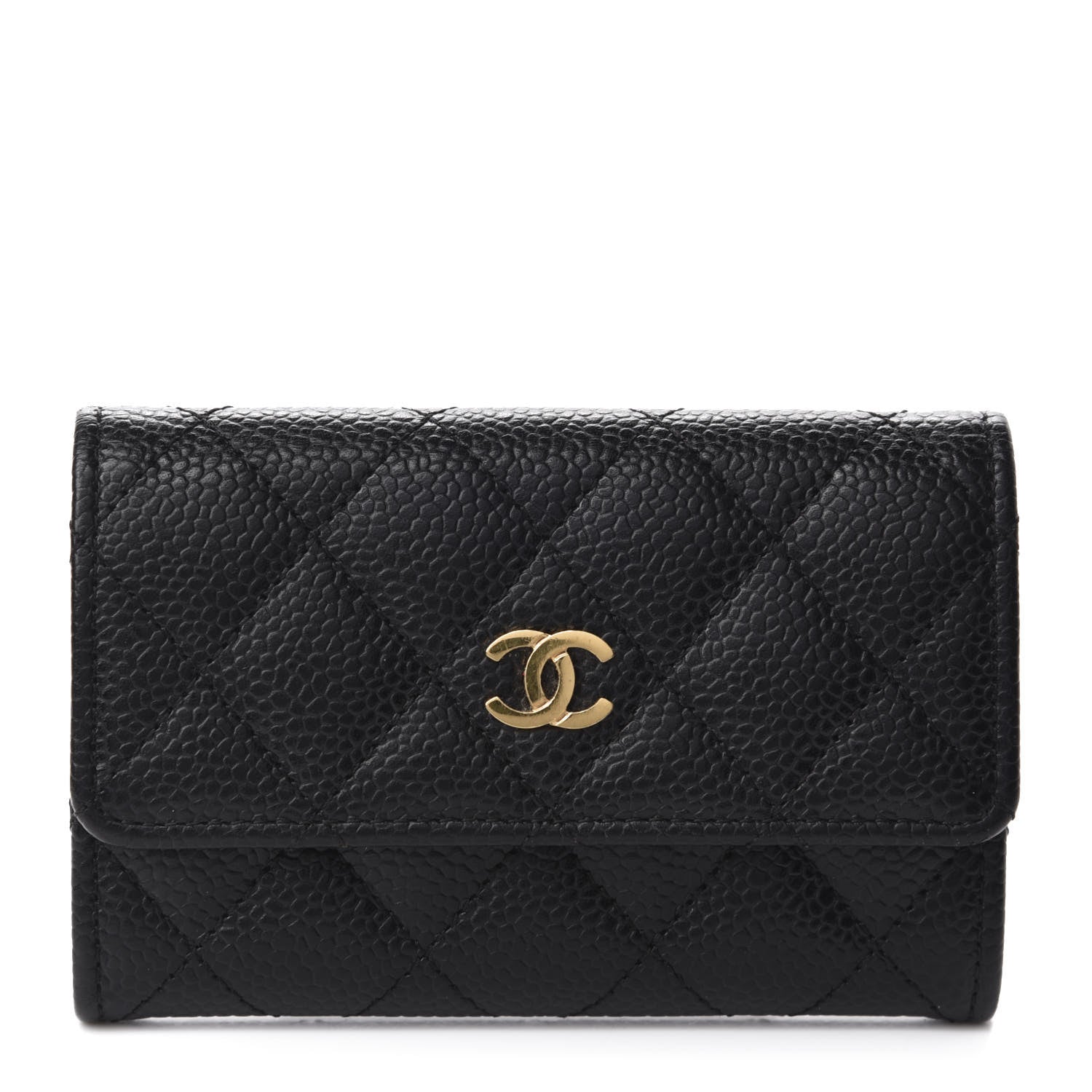 Chanel Caviar Quilted Flap Card Holder Black 1 of 9