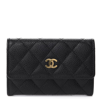 Chanel Caviar Quilted Flap Card Holder Black 1 of 9